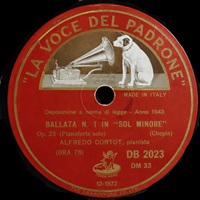 La Voce del Padrone : Cortot - Chopin Ballades 1 - 4